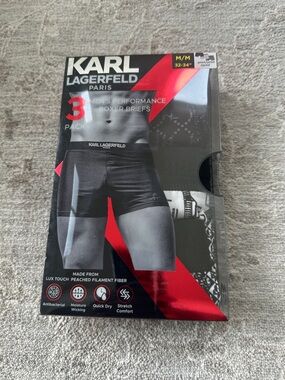 Karl Lagerfeld Men's Medium 3 Piece Monogram Print Boxer Briefs. NWT’s.